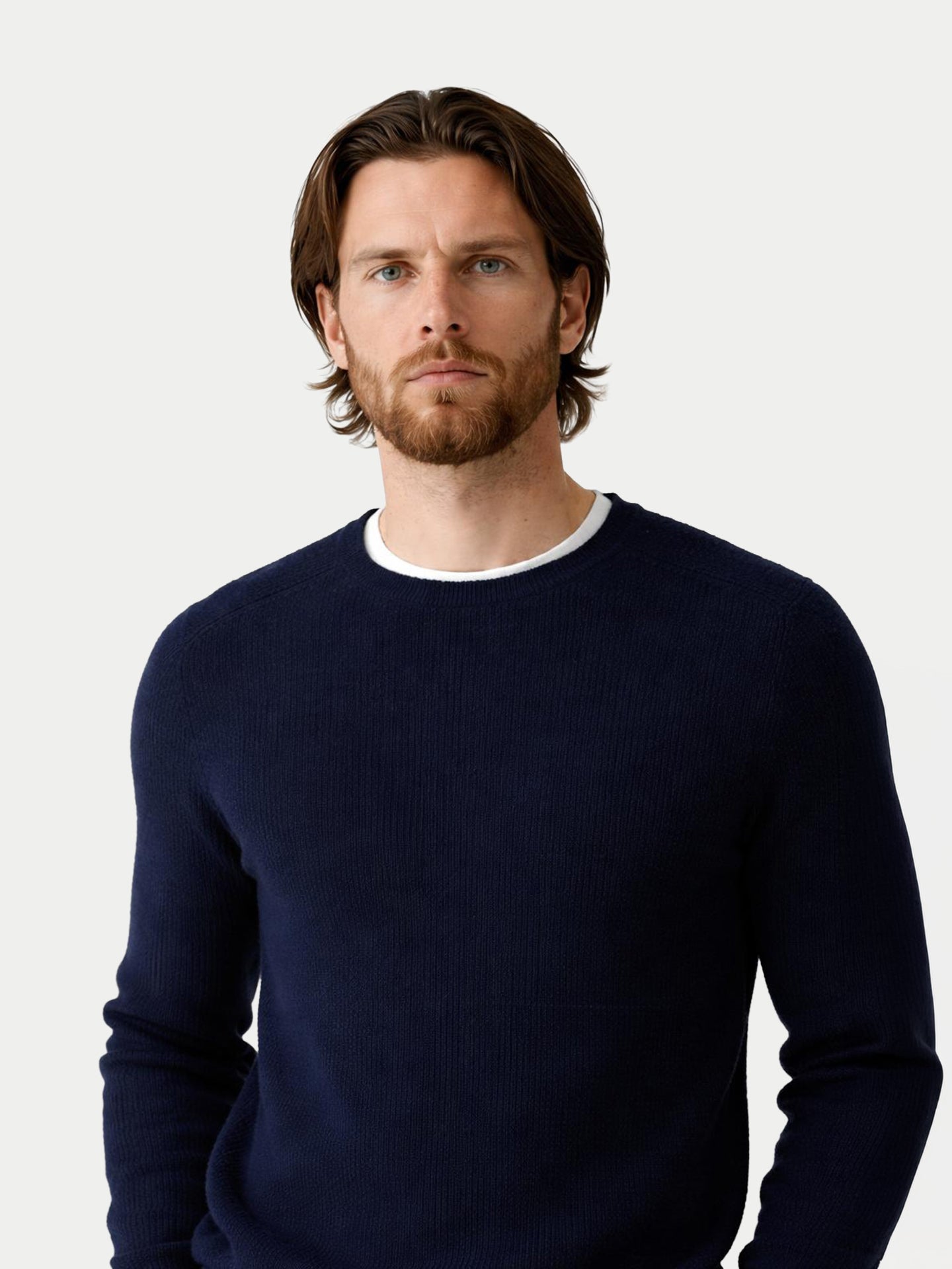 Pull en Cachemire Homme avec Tricot à Côtes
