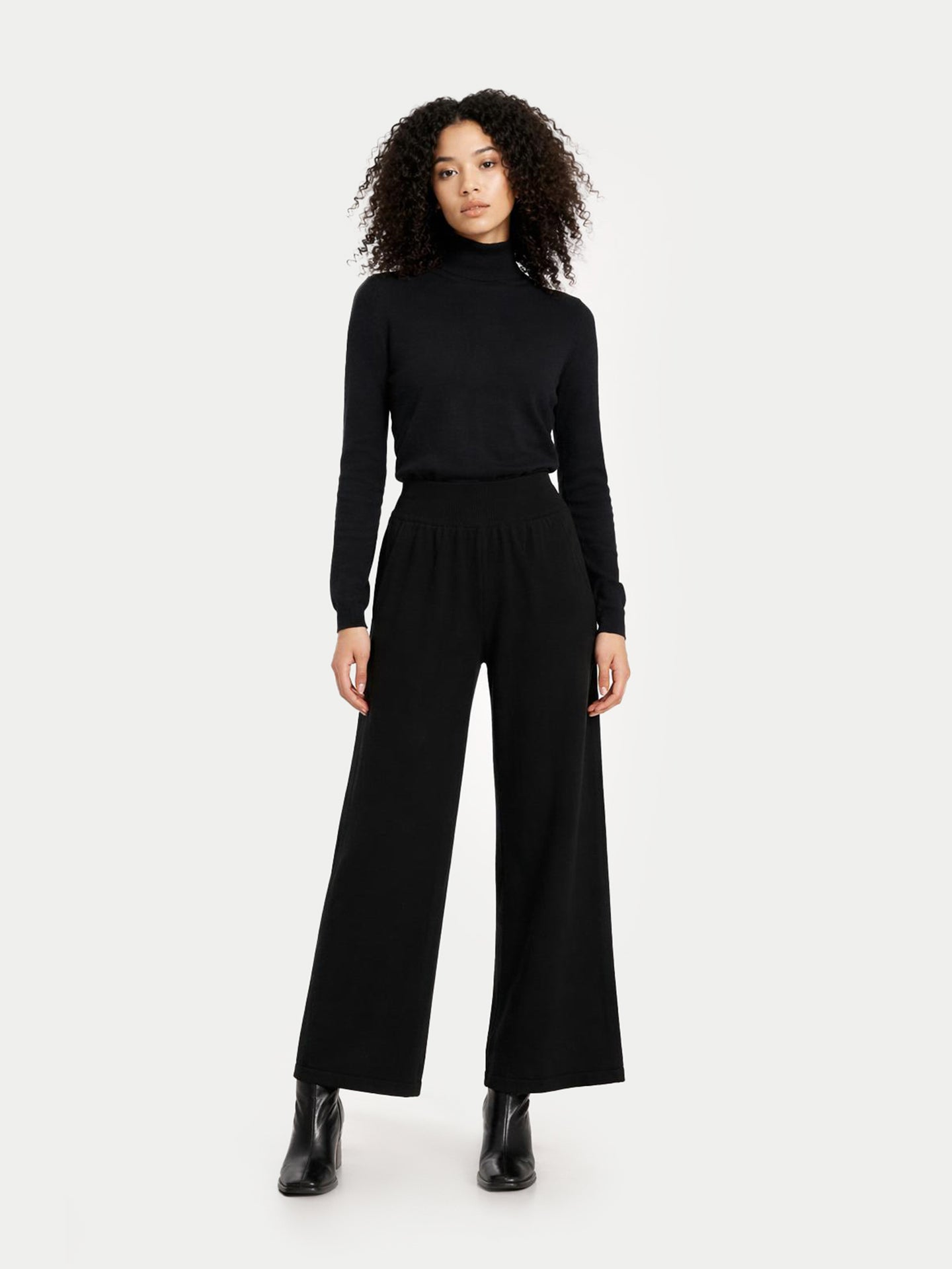 Pantalon large en cachemire