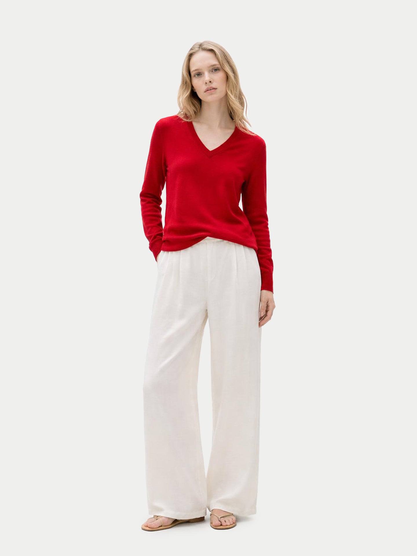 Pull col en V en cachemire Timeless pour femmes