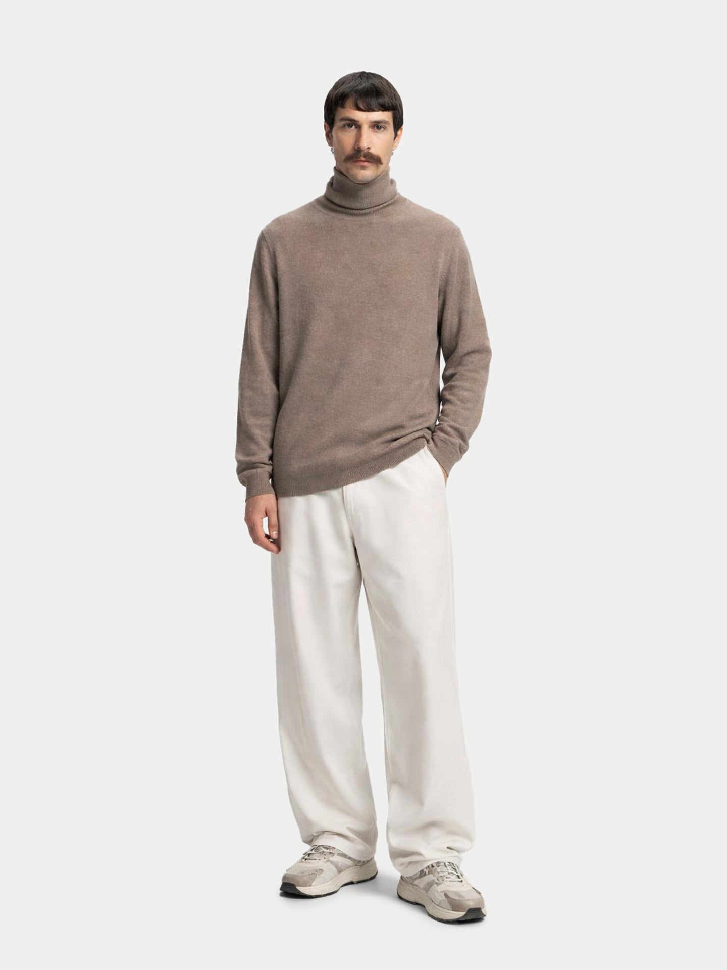 Pull col roulé en cachemire Essential pour hommes Couleur Organique