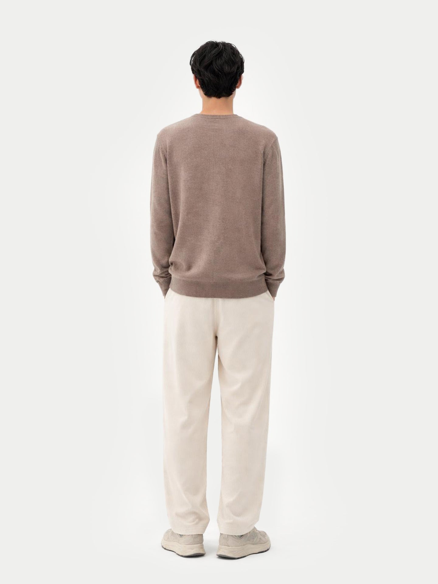 Pull col rond en cachemire Essential pour hommes Couleur Organique