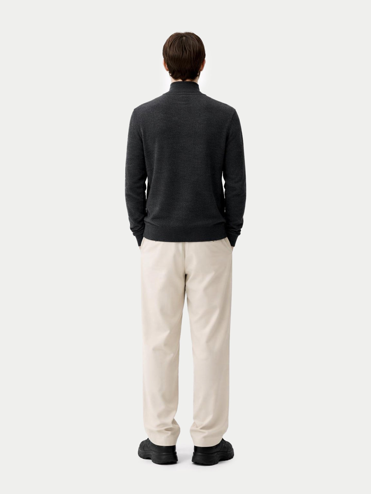 Cardigan zippé en cachemire Essential pour hommes