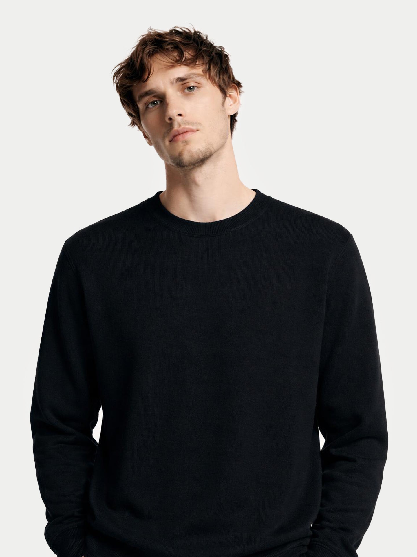 Pull col rond en cachemire Essential pour hommes
