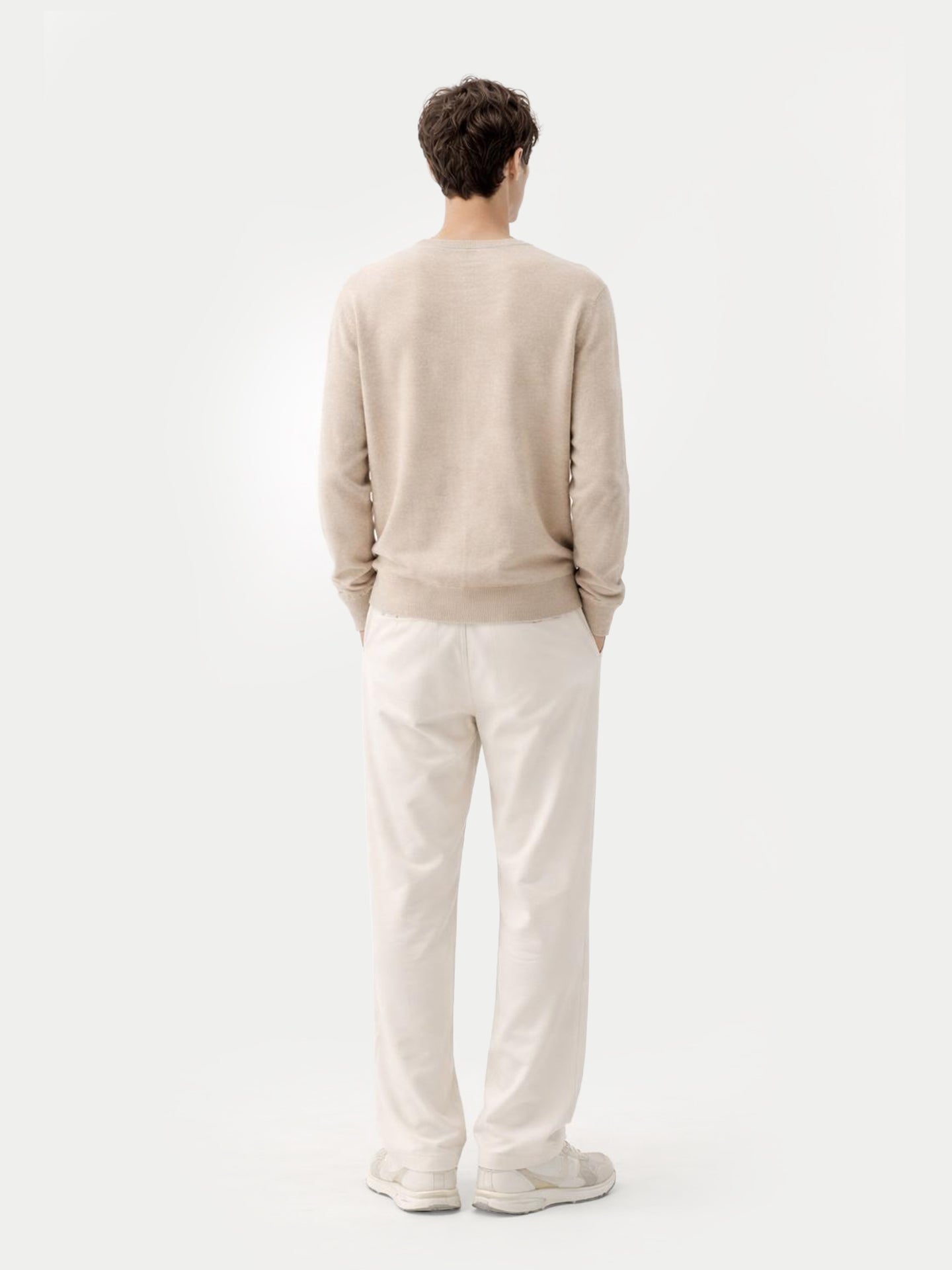 Pull col rond en cachemire Essential pour hommes Couleur Organique
