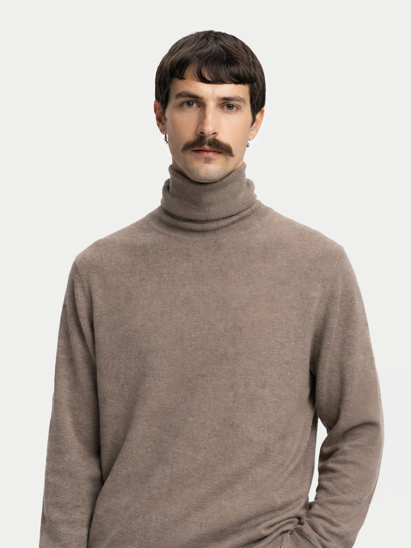 Pull col roulé en cachemire Essential pour hommes Couleur Organique