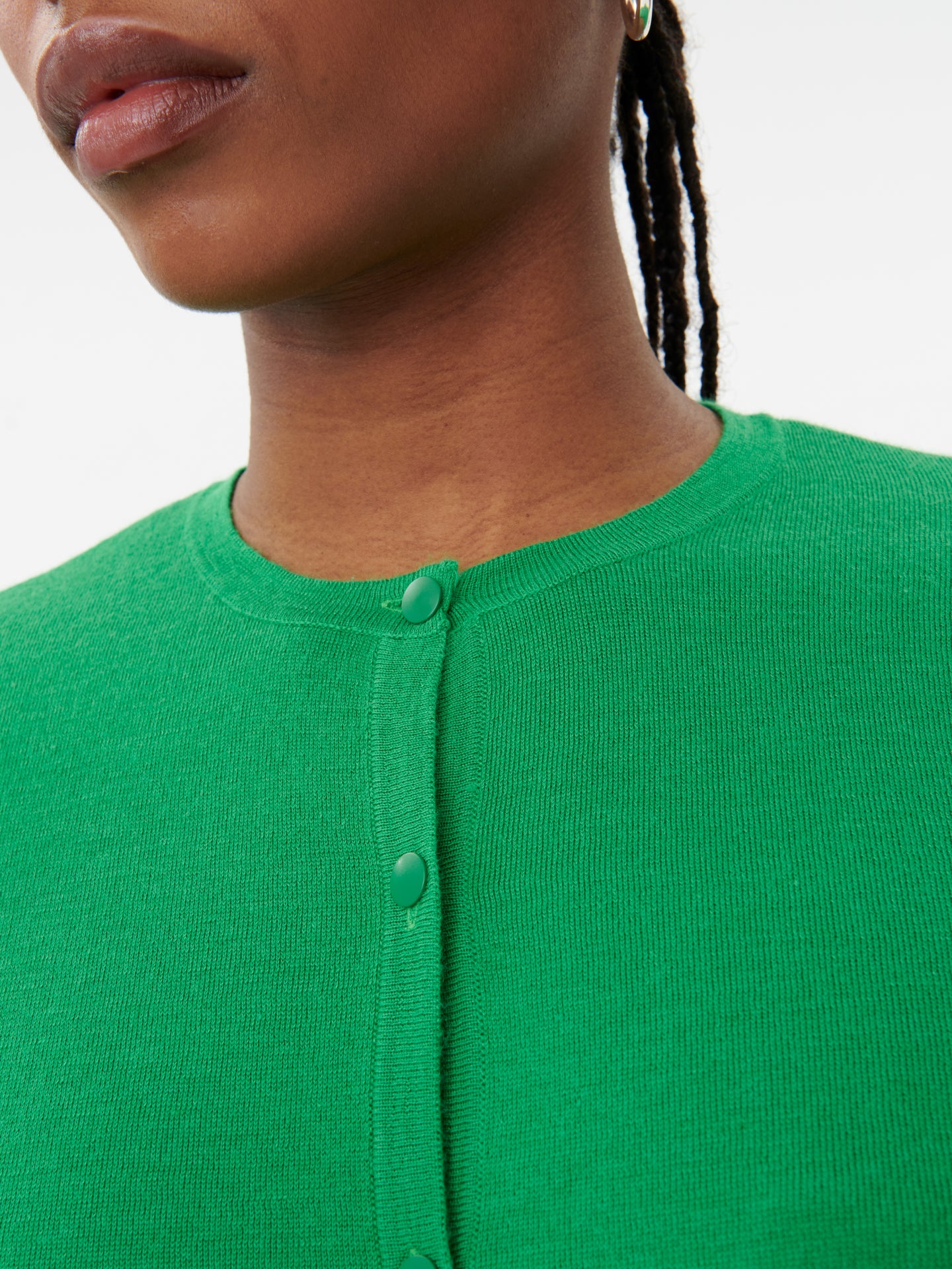 Silk Cashmere Cropped Cardigan vert - Gobi Cashmere
