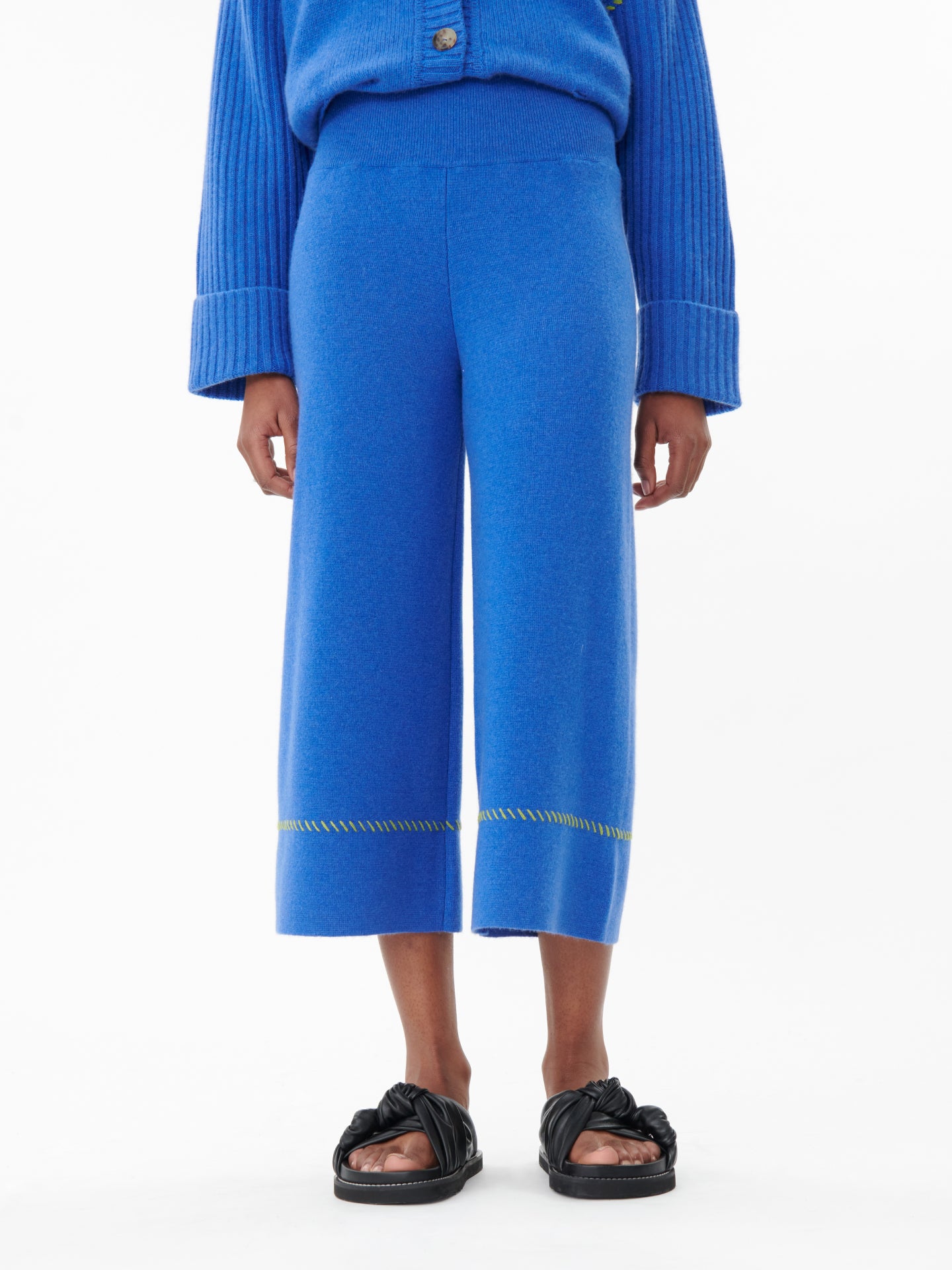 Pantalon large en cachemire agrémenté de points de suture - Gobi Cashmere 