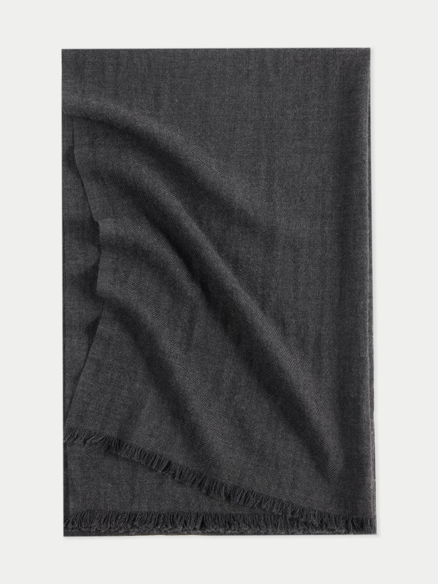 Écharpe tissée avec bords contrastant unisex gris - Gobi Cashmere