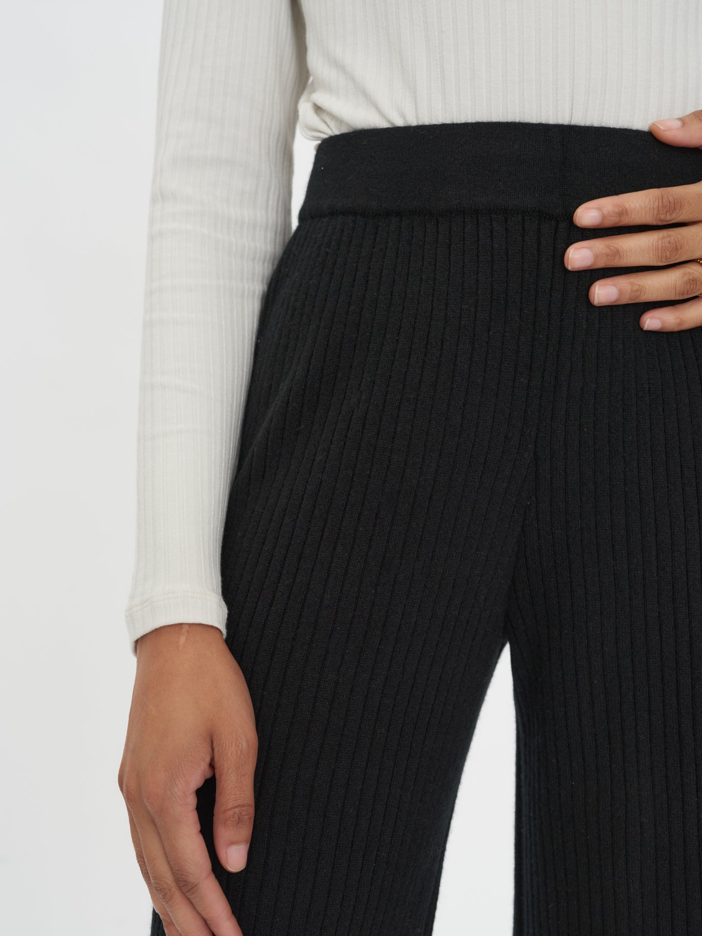 Pantalon en cachemire pour femme noir - Gobi Cashmere