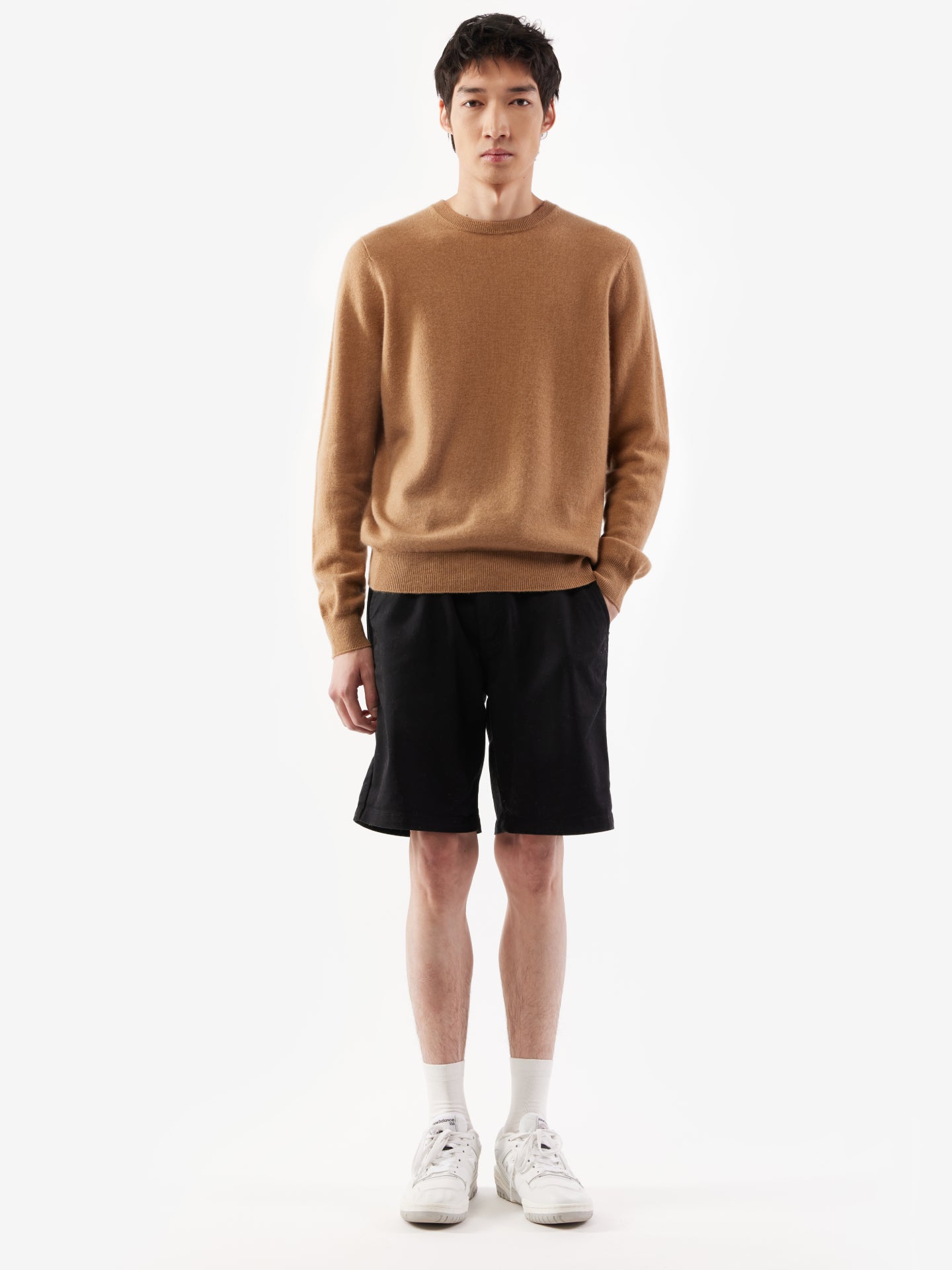 Pull col rond en Cachemire pour hommes marron - Gobi Cashmere